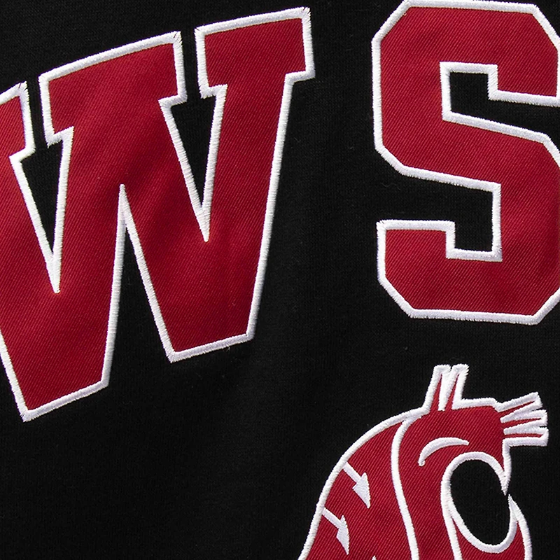 Colosseum Black Washington State Cougars Arch & Logo Crew Neck Sweat-shirt pour homme