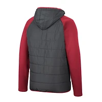 Men's Colosseum Charcoal/Crimson Washington State Cougars Good On You Raglan Full-Zip Jacket