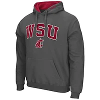 Chandail à capuchon Colosseum Charcoal Washington State Cougars Arch & Logo 3.0 pour hommes