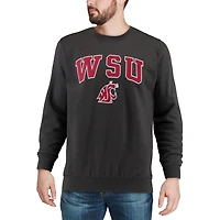 Colosseum Charcoal Washington State Cougars Arch & Logo Crew Neck Sweat-shirt pour homme