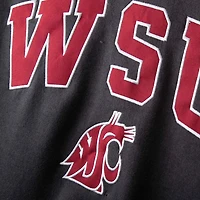 Men's Colosseum Charcoal Washington State Cougars Arch & Logo Crew Neck Sweatshirt