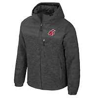 Doudoune à capuche zippée Nightman pour homme, couleur anthracite, des Washington State Cougars