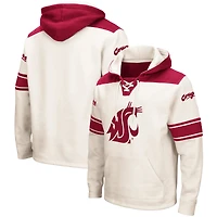 Sweat à capuche lacets Colosseum crème Washington State Cougars 2.0 pour hommes