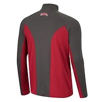Colosseum Crimson/Charcoal Washington State Cougars Two Yutes Raglan Quarter-Zip Windshirt pour homme