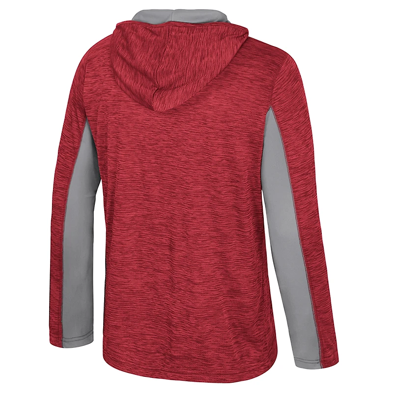 Men's Colosseum Crimson Washington State Cougars Always Sunny Quarter-Zip Hoodie