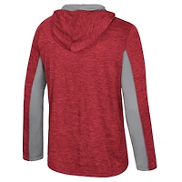 Men's Colosseum Crimson Washington State Cougars Always Sunny Quarter-Zip Hoodie