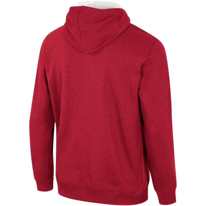 Sweat à capuche demi-zip Colosseum Crimson Washington State Cougars pour hommes