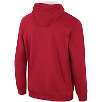 Sweat à capuche demi-zip Colosseum Crimson Washington State Cougars pour hommes
