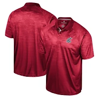Men's Colosseum Crimson Washington State Cougars Honeycomb Raglan Polo