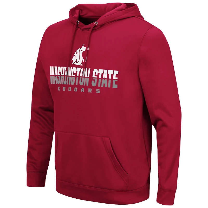 Men's Colosseum Crimson Washington State Cougars Lantern Pullover Hoodie