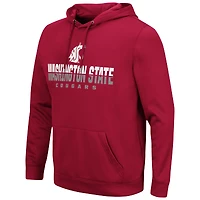 Men's Colosseum Crimson Washington State Cougars Lantern Pullover Hoodie