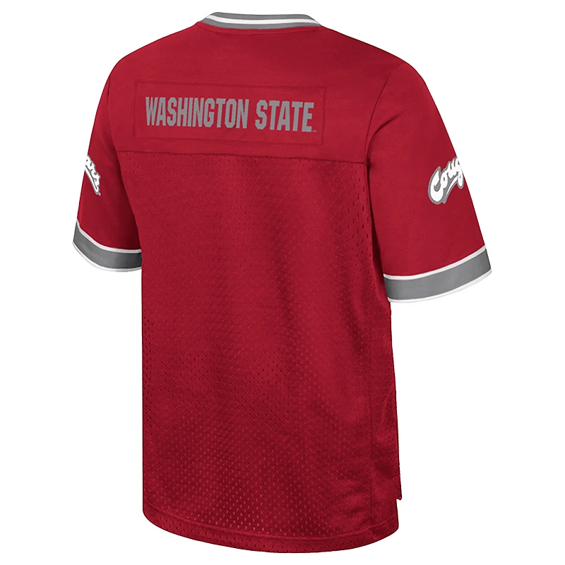 Men's Colosseum  Crimson Washington State Cougars Nothing But The Hits Football Jersey