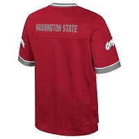 Men's Colosseum  Crimson Washington State Cougars Nothing But The Hits Football Jersey