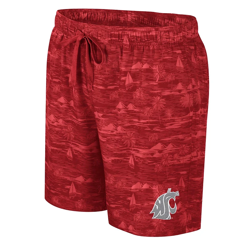 Short de bain Ozark Colosseum Crimson Washington State Cougars pour hommes