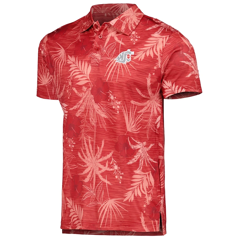 Polo de l'équipe Colosseum Crimson Washington State Cougars Palms pour homme