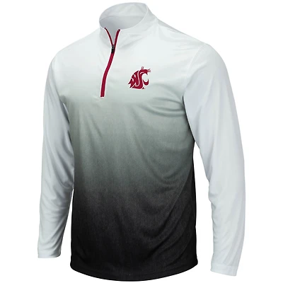 Men's Colosseum Gray Washington State Cougars Magic Team Logo Quarter-Zip Jacket