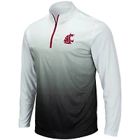 Men's Colosseum Gray Washington State Cougars Magic Team Logo Quarter-Zip Jacket