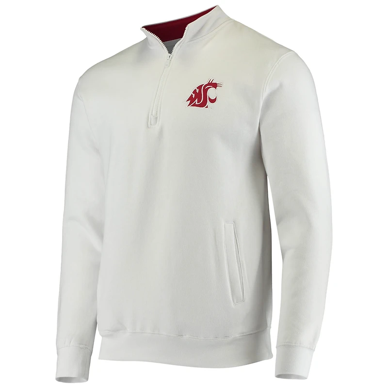 Colosseum pour homme White Washington State Cougars Tortugas Logo Quarter-Zip Jacket