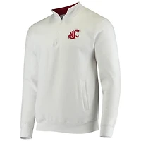 Colosseum pour homme White Washington State Cougars Tortugas Logo Quarter-Zip Jacket