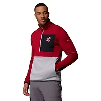 Pull-over demi-zip Columbia pour homme, couleur cramoisie/gris, Washington State Cougars Hike Omni-Wick