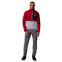 Pull-over demi-zip Columbia pour homme, couleur cramoisie/gris, Washington State Cougars Hike Omni-Wick