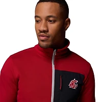 Pull-over demi-zip Columbia pour homme, couleur cramoisie/gris, Washington State Cougars Hike Omni-Wick
