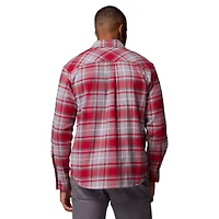Chemise boutonnée à manches longues en flanelle Omni-Wick pour homme Columbia Crimson Washington State Cougars