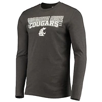Concepts Sport Crimson/Heathered Charcoal Washington State Cougars Meter T-shirt à manches longues et pantalon Ensemble de nuit