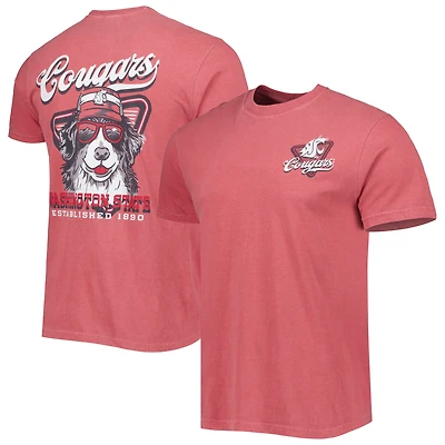 T-shirt pour homme Crimson Washington State Cougars Man's Best Friend Comfort Colors