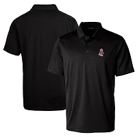 Polo extensible texturé pour homme Cutter & Buck, noir, avec logo de l'équipe Washington State Cougars, grande taille