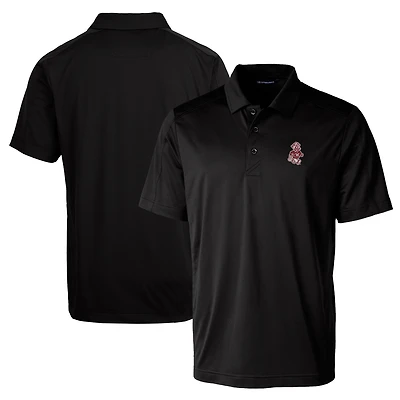 Polo extensible texturé pour homme Cutter & Buck, noir, avec logo de l'équipe Washington State Cougars, grande taille