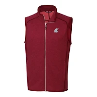 Gilet zippé pour homme, modèle Cutter & Buck Crimson Washington State Cougars, Mainsail