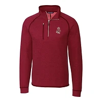 Pull-over zippé demi-zip en maille Cutter & Buck Crimson Washington State Cougars pour homme