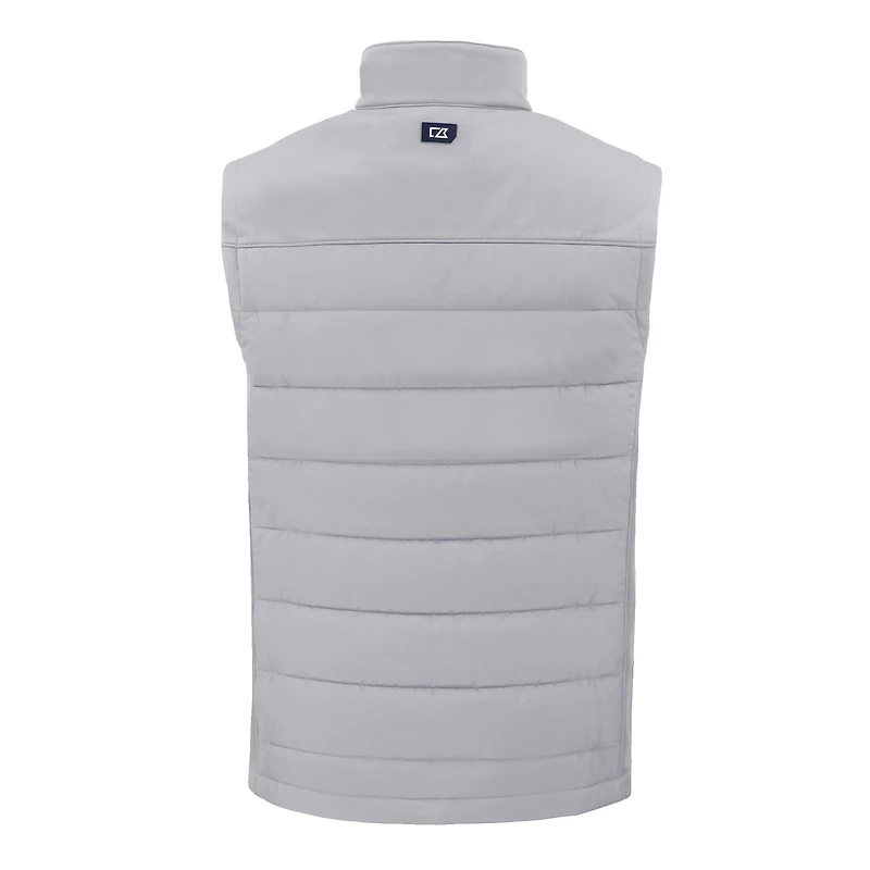 Men's Cutter & Buck Gray Washington State Cougars Evoke Hybrid Eco Softshell Recycled Full-Zip Vest