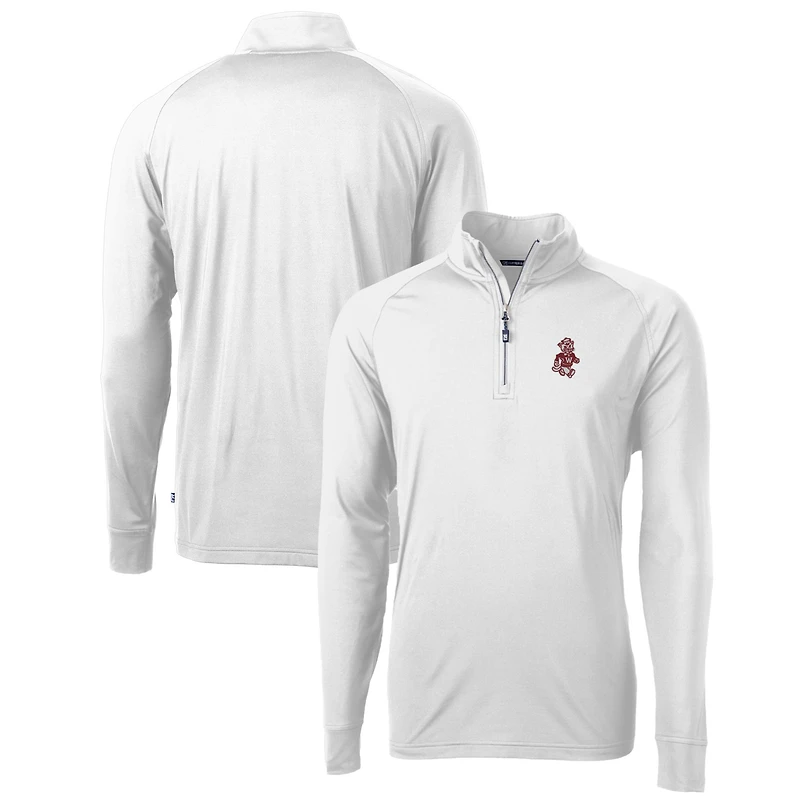 Pull-over zippé quart de tour en tricot extensible recyclé Adapt Eco Knit pour homme, blanc, des Washington State Cougars