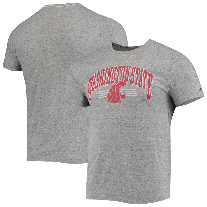 Hommes League Collegiate Wear T-shirt en jersey recyclé gris chiné Washington State Cougars Upperclassman Reclaim