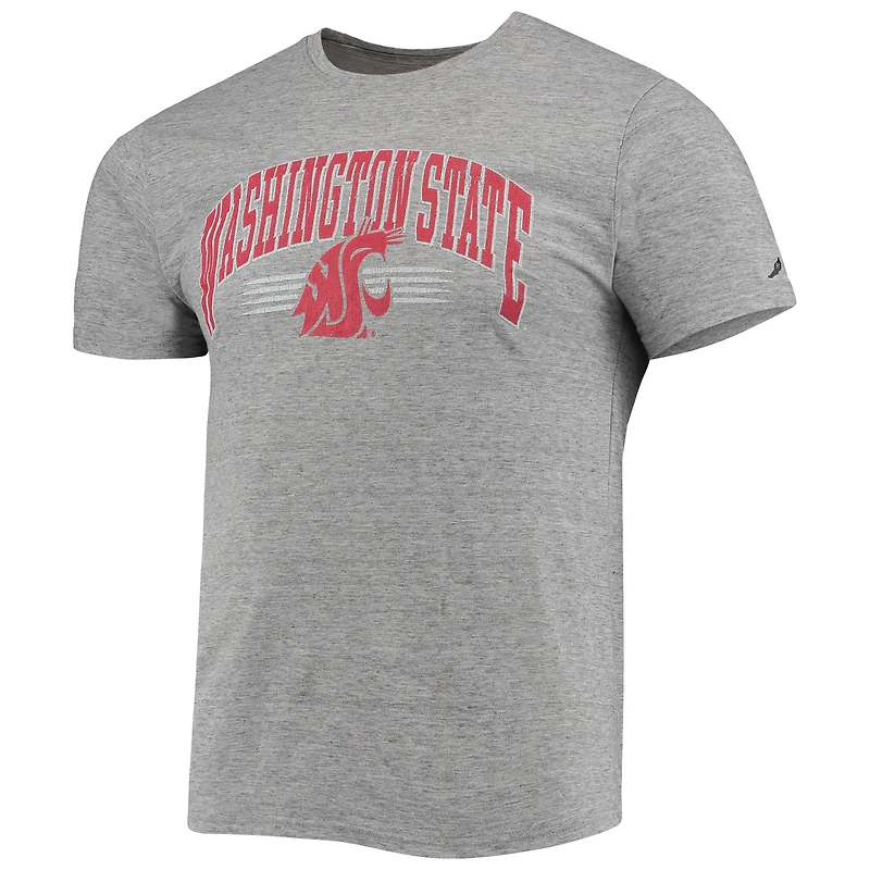 Hommes League Collegiate Wear T-shirt en jersey recyclé gris chiné Washington State Cougars Upperclassman Reclaim