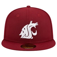 Casquette ajustée 59FIFTY pour homme New Era Crimson Washington State Cougars