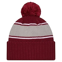 Men's New Era Crimson Washington State Cougars Bold Cuffed Knit Hat with Pom
