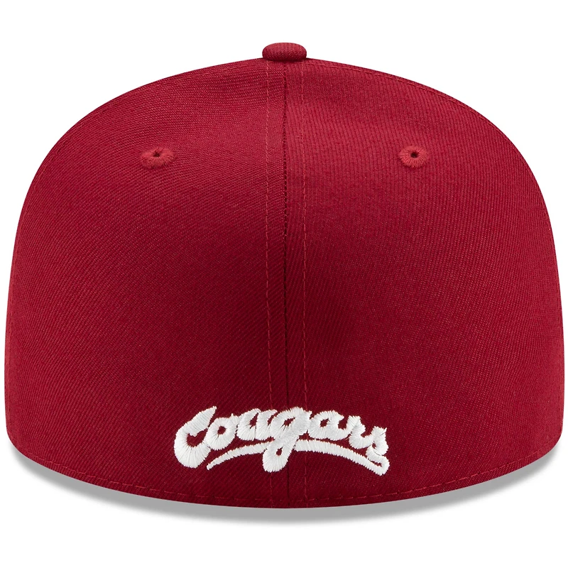 Casquette ajustée New Era Crimson Washington State Cougars Basic 59FIFTY pour homme