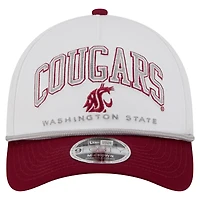 Casquette ajustable 9FORTY A-Frame M-Crown pour homme, modèle Arch, blanc/cramoisi, Washington State Cougars, New Era