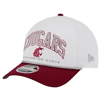 Casquette ajustable 9FORTY A-Frame M-Crown pour homme, modèle Arch, blanc/cramoisi, Washington State Cougars, New Era