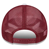 Men's New Era White/Crimson Washington State Cougars Court Sport Foam A-Frame 9FORTY Adjustable Trucker Hat