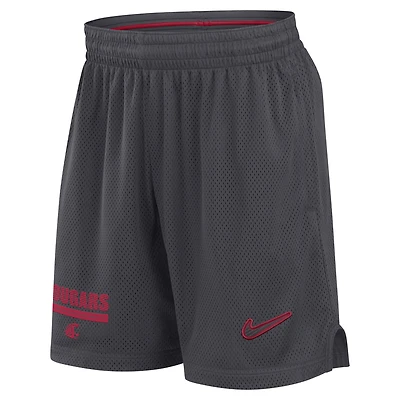 Short en maille Nike anthracite Washington State Cougars 2024 Sideline pour homme