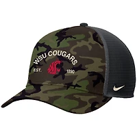 Casquette de camionneur ajustable Nike Camo Washington State Cougars 2025 Military Appreciation Rise pour homme