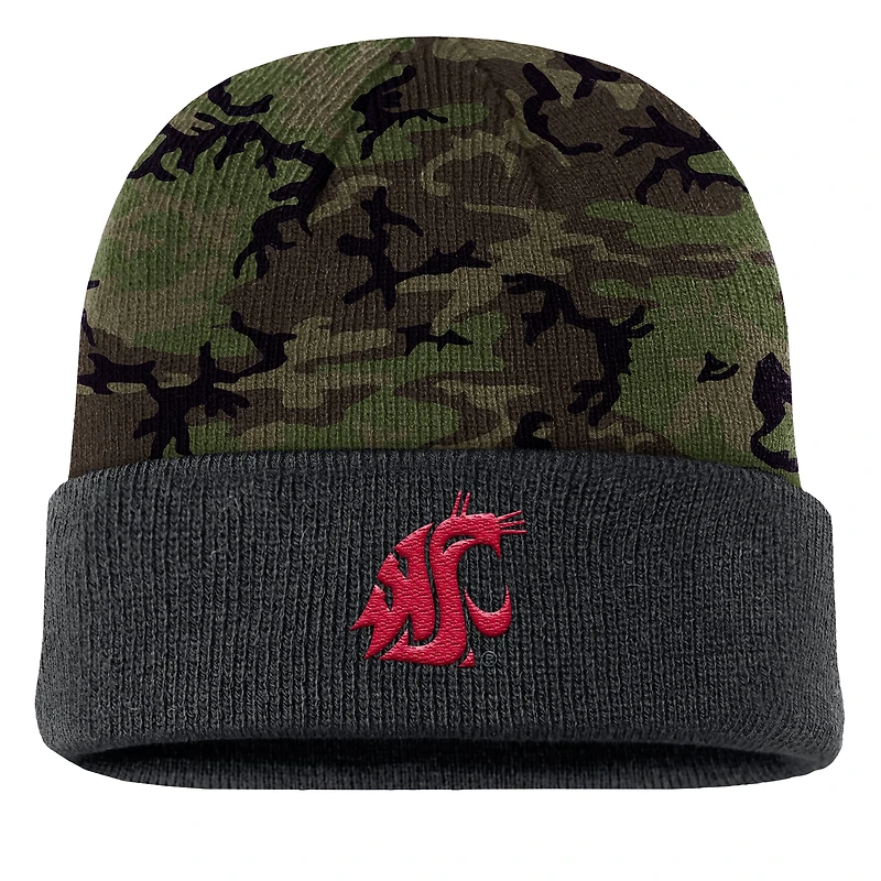Men's Nike Camo Washington State Cougars Military Appreciation Cuffed Knit Hat