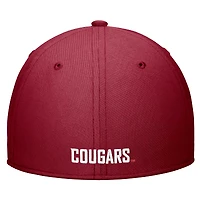 Casquette Nike Crimson Washington State Cougars 2024 Sideline Rise Swoosh Flex pour homme