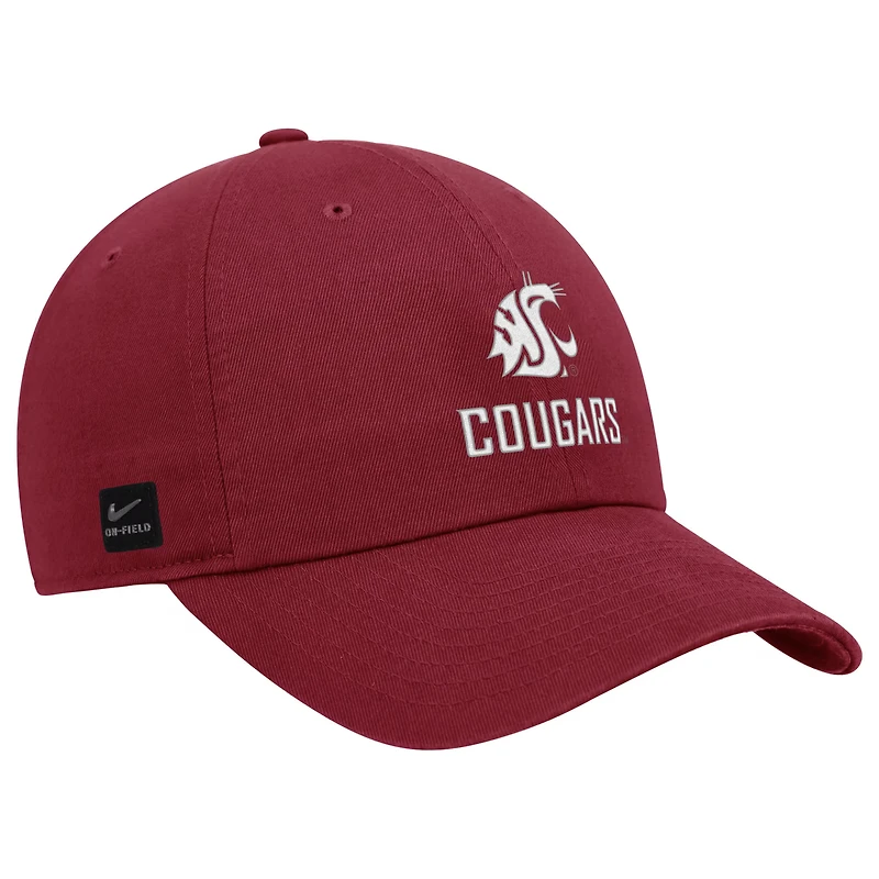 Casquette ajustable Nike Crimson Washington State Cougars 2025 On-Field Club pour homme