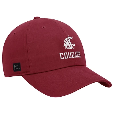 Men's Nike Crimson Washington State Cougars 2025 On-Field Club Adjustable Hat