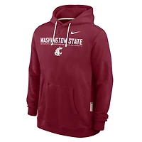 Sweat à capuche Nike Crimson Washington State Cougars 2025 Sideline Standard Issue Dri-FIT pour homme